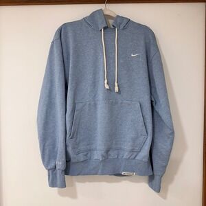 Nike Standard Issue Dri-FIT Hoodie Mens Medium Blue Zipper Pocket | Athleisure